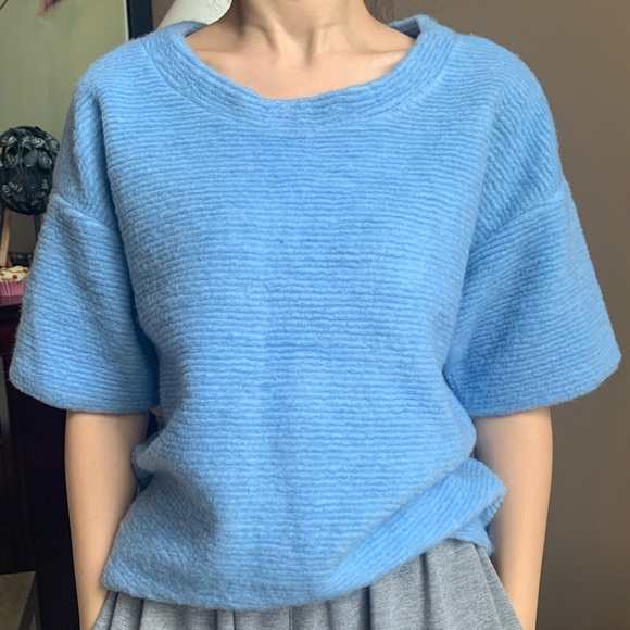 Lord & Taylor Baby Blue Wool Shirt - Picture 1 of 6